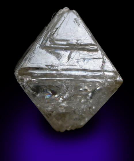 Diamond (7.19 carat pale-brown octahedral crystal) from Northern Cape Province, South Africa