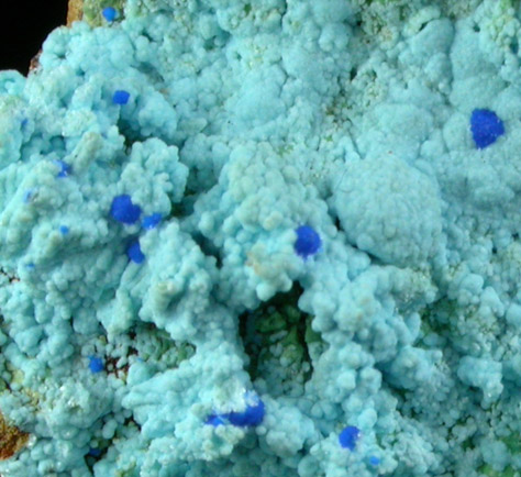 Chalcoalumite with Cyanotrichite from Grandview Mine, Coconino County, Arizona