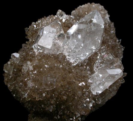 Quartz var. Herkimer Diamond from Diamond Acres (Hastings Farm), Fonda, Montgomery County, New York