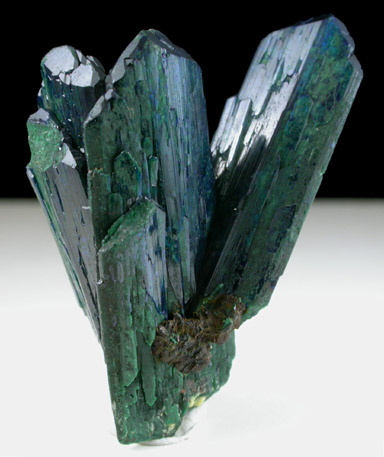 Azurite partially altered to Malachite from Globe-Miami District, Gila County, Arizona