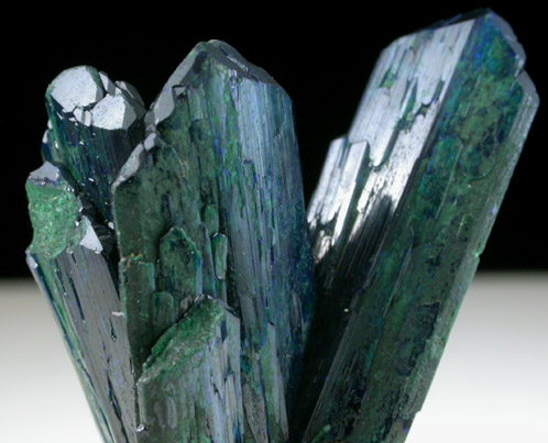 Azurite partially altered to Malachite from Globe-Miami District, Gila County, Arizona