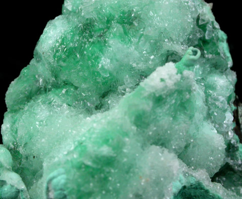 Calcite over Malachite from Silverton Mine, Courtland-Gleeson District, Cochise County, Arizona