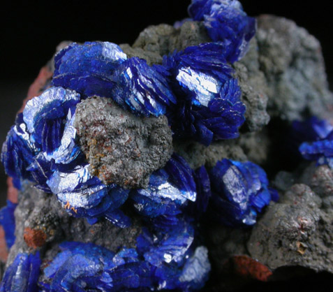 Azurite on Tenorite from Morenci Mine, Clifton District, Greenlee County, Arizona