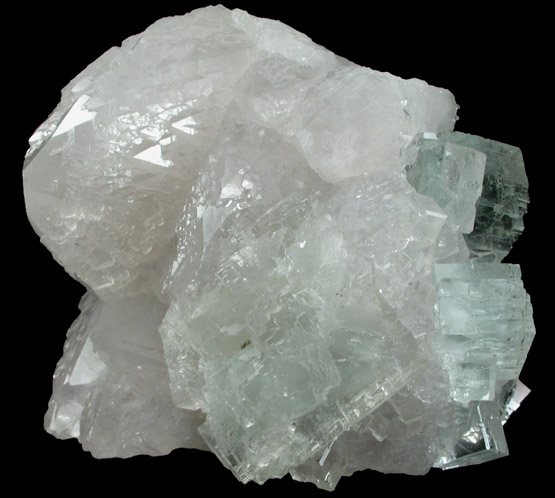 Fluorite on Quartz from Dongshan Mine, Hunan, China