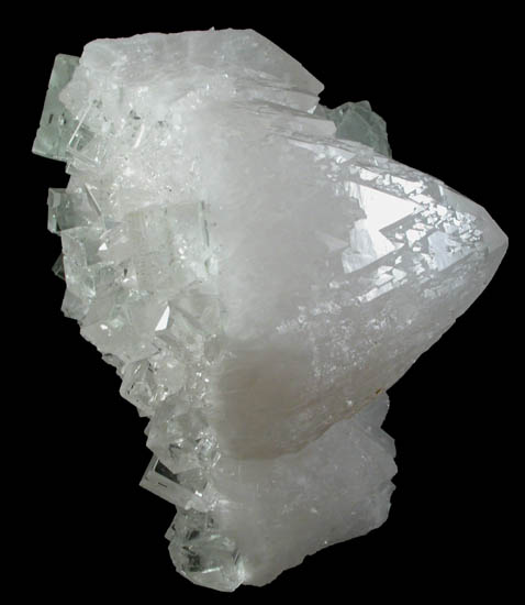 Fluorite on Quartz from Dongshan Mine, Hunan, China