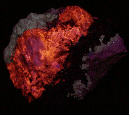 Chloroxiphite in Mendipite with Crednerite from Shepton Mallet, Mendip Hills, Somerset, England (Type Locality for Mendipite)