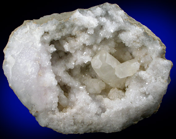 Quartz Geode with Calcite from Monroe County, Indiana