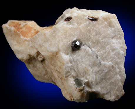 Andradite-Almandine Garnet on Albite from Rincon District, San Diego County, California