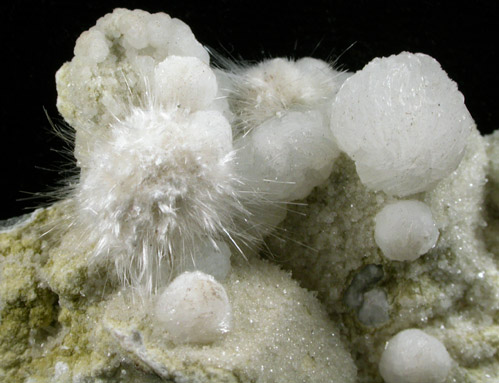 Gyrolite, Okenite, Quartz from Mumbai (Bombay) District, Maharashtra, India