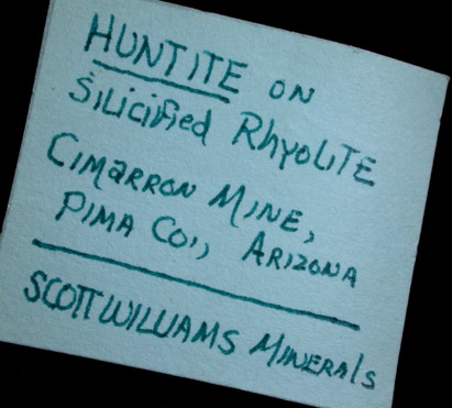 Huntite from Cimarron District, Tohono O'odom Indian Reservation, Pima County, Arizona