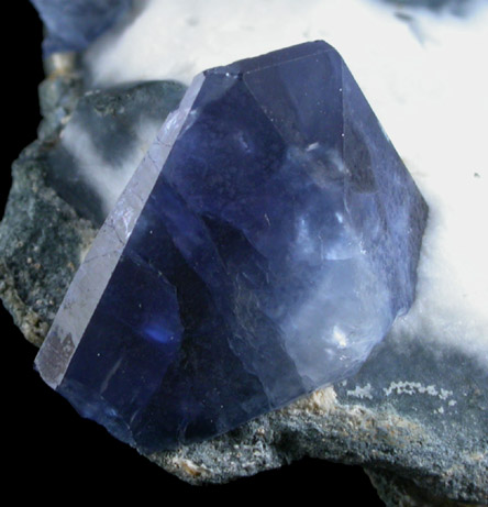 Benitoite and Neptunite in Natrolite from Benitoite Gem Mine, San Benito County, California (Type Locality for Benitoite)