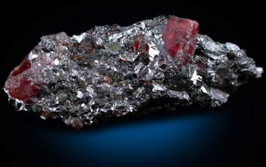 Rhodonite in Galena from Broken Hill, New South Wales, Australia