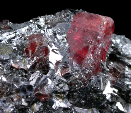 Rhodonite in Galena from Broken Hill, New South Wales, Australia