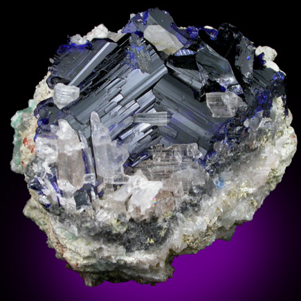 Azurite and Cerussite from San Manuel Mine, west of Mammoth, Pinal County, Arizona