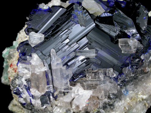 Azurite and Cerussite from San Manuel Mine, west of Mammoth, Pinal County, Arizona