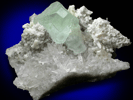 Fluorite on Quartz from Pasto Bueno District, Pallasca Province, Ancash Department, Peru