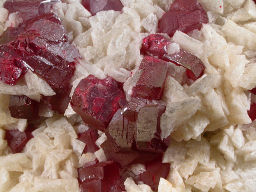 Cinnabar on Dolomite from Tsa Tien Mine, Fenghuang, Hunan, China