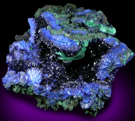 Azurite with Malachite from Tongguangshan, Tongling, Anhui, China