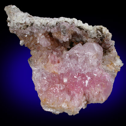 Quartz var. Rose Quartz Crystals from Rose Quartz Locality, Plumbago Mountain, Oxford County, Maine