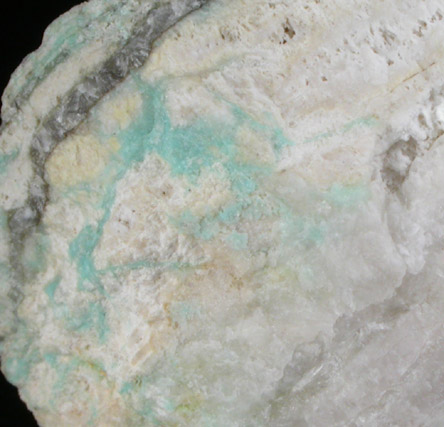 Amblygonite and Wavellite with Turquoise from Montebras, Creuse, France (Type Locality for Amblygonite)