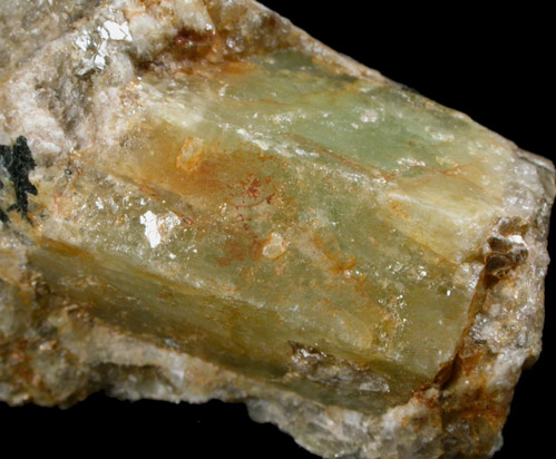 Beryl in Albite-Muscovite from Ray Mica Mine, near Burnsville, Yancey County, North Carolina