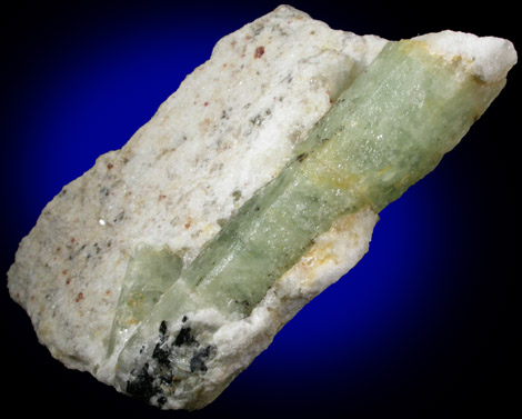 Beryl in Albite from Ray Mica Mine, near Burnsville, Yancey County, North Carolina