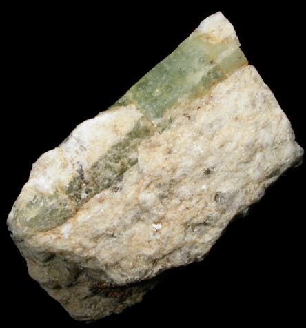 Beryl in Albite from Ray Mica Mine, near Burnsville, Yancey County, North Carolina