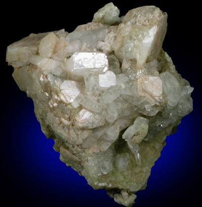 Datolite with Prehnite from Alpe di Siusi (Seiser Alpe), Bolzano, Italy