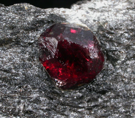 Almandine Garnet from Garnet Ledge, east shore of Stikine River Delta, 11 km north of Wrangell, Alaska