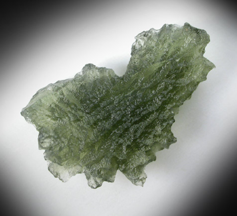 Moldavite (Tektite - natural glass caused by meteorite impact) from Vltava (Moldau) River, southern Bohemia, Czech Republic