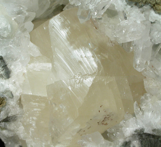 Calcite with Quartz and Prehnite from Vermont