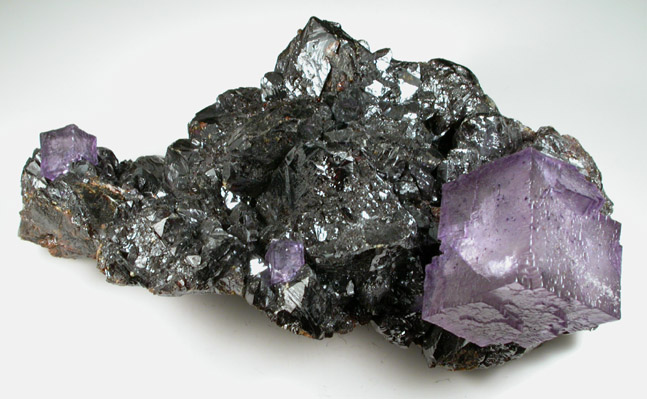 Fluorite on Sphalerite from Elmwood Mine, Carthage, Smith County, Tennessee