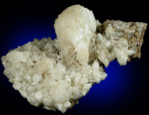 Heulandite-Ca on Calcite from Prospect Park Quarry, Prospect Park, Passaic County, New Jersey