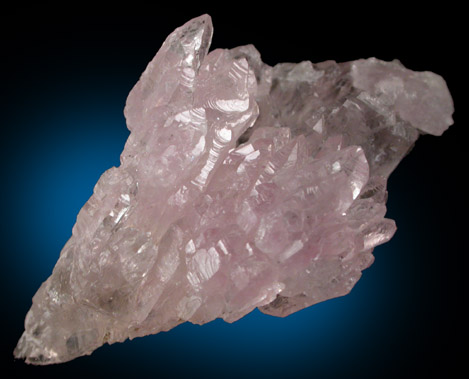 Quartz var. Rose Quartz Crystals from Lavra da Ilha, Taquaral, Jequitinhonha River, Minas Gerais, Brazil