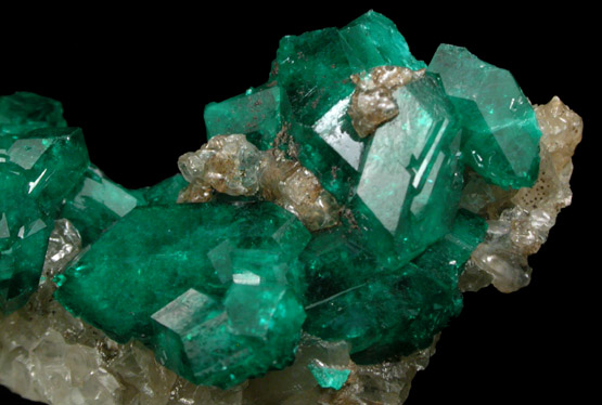 Dioptase from Altyn-Tyube, 66 km east of Karagandy, Karaganda Oblast', Kazakhstan (Type Locality for Dioptase)