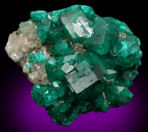 Dioptase from Altyn-Tyube, 66 km east of Karagandy, Karaganda Oblast', Kazakhstan (Type Locality for Dioptase)