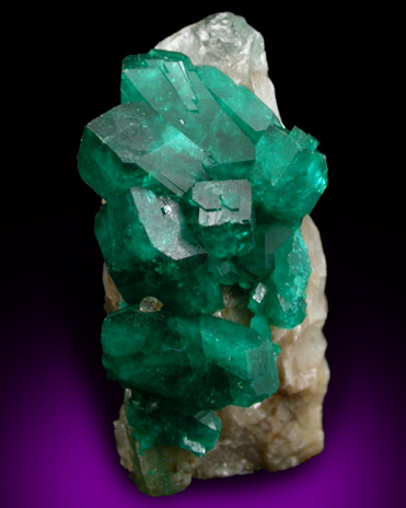 Dioptase from Altyn-Tyube, 66 km east of Karagandy, Karaganda Oblast', Kazakhstan (Type Locality for Dioptase)