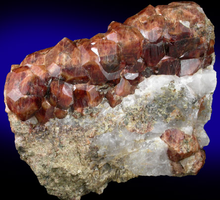 Andradite Garnet in Quartz from Nightingale District, Pershing County, Nevada