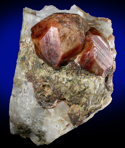 Andradite Garnet in Quartz from Nightingale District, Pershing County, Nevada