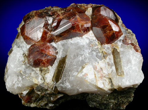 Andradite Garnet in Quartz with Clinozoisite from Nightingale District, Pershing County, Nevada