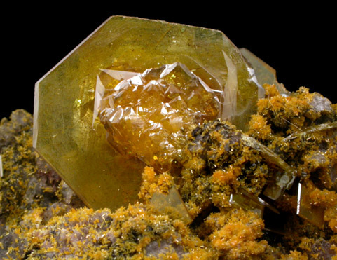 Wulfenite with Mimetite from San Francisco Mine, Cerro Prieto, north of Cucurpe, Sonora, Mexico