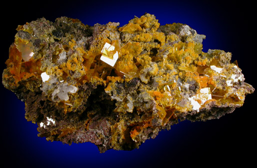 Wulfenite, Mimetite, Willemite from San Francisco Mine, Cerro Prieto, north of Cucurpe, Sonora, Mexico