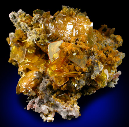 Wulfenite, Mimetite, Willemite from San Francisco Mine, Cerro Prieto, north of Cucurpe, Sonora, Mexico