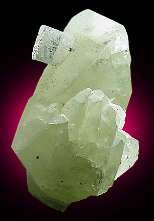 Heulandite-Ca on Datolite from Great Notch, Passaic County, New Jersey