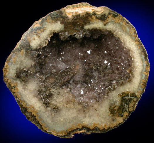 Quartz Geode with Calcite from Las Choyas, Chihuahua, Mexico