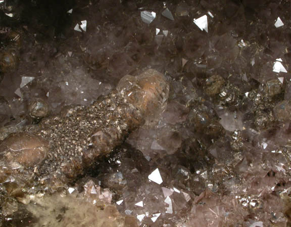 Quartz Geode with Calcite from Las Choyas, Chihuahua, Mexico