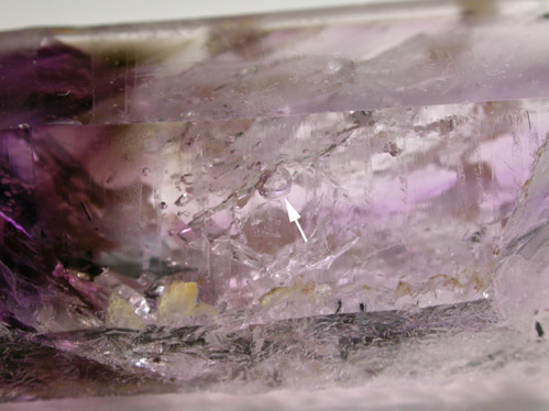 Quartz var. Amethyst with bubble inclusion from Tafelkop, Goboboseb Mountains, 27 km west of Brandberg Mountain, Erongo region, Namibia