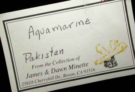 Beryl var. Aquamarine with Albite and Muscovite from Nagar, Hunza Valley, Gilgit District, Gilgit-Baltistan, Pakistan