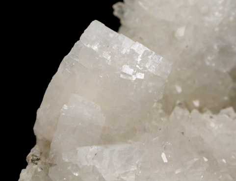 Heulandite-Ca on Quartz with Calcite from Prospect Park Quarry, Prospect Park, Passaic County, New Jersey