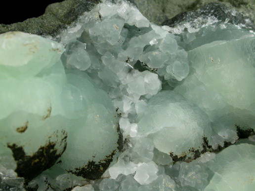 Prehnite with Calcite and Chamosite from Millington Quarry, Bernards Township, Somerset County, New Jersey